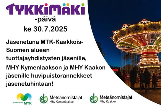 Tykkimäelle jäsenetuhintaan
