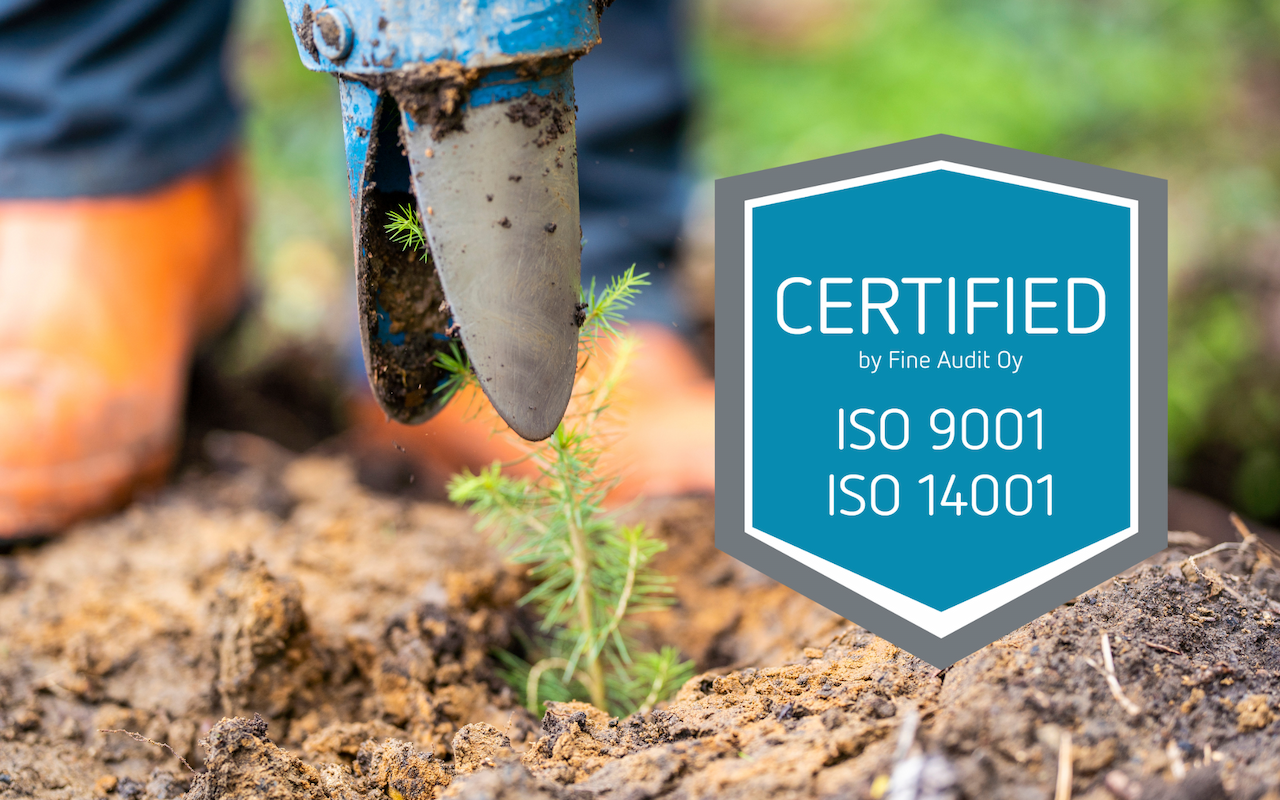 Mhy Lounametsälle myönnetty ISO 9001 ja ISO 14001 -sertifikaatit