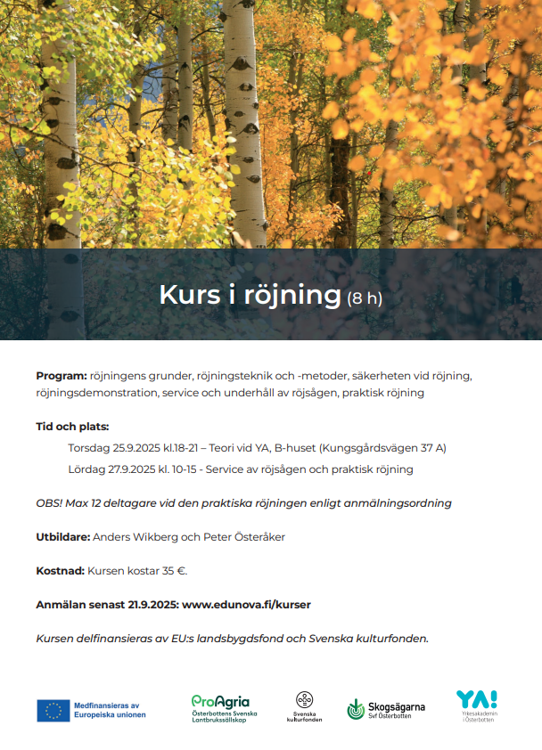 Kurs i röjning, öppen för alla (teoridel)