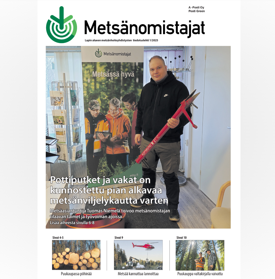 Lapin metsänhoitoyhdistysten kevään 2025 jäsenlehti on ilmestynyt