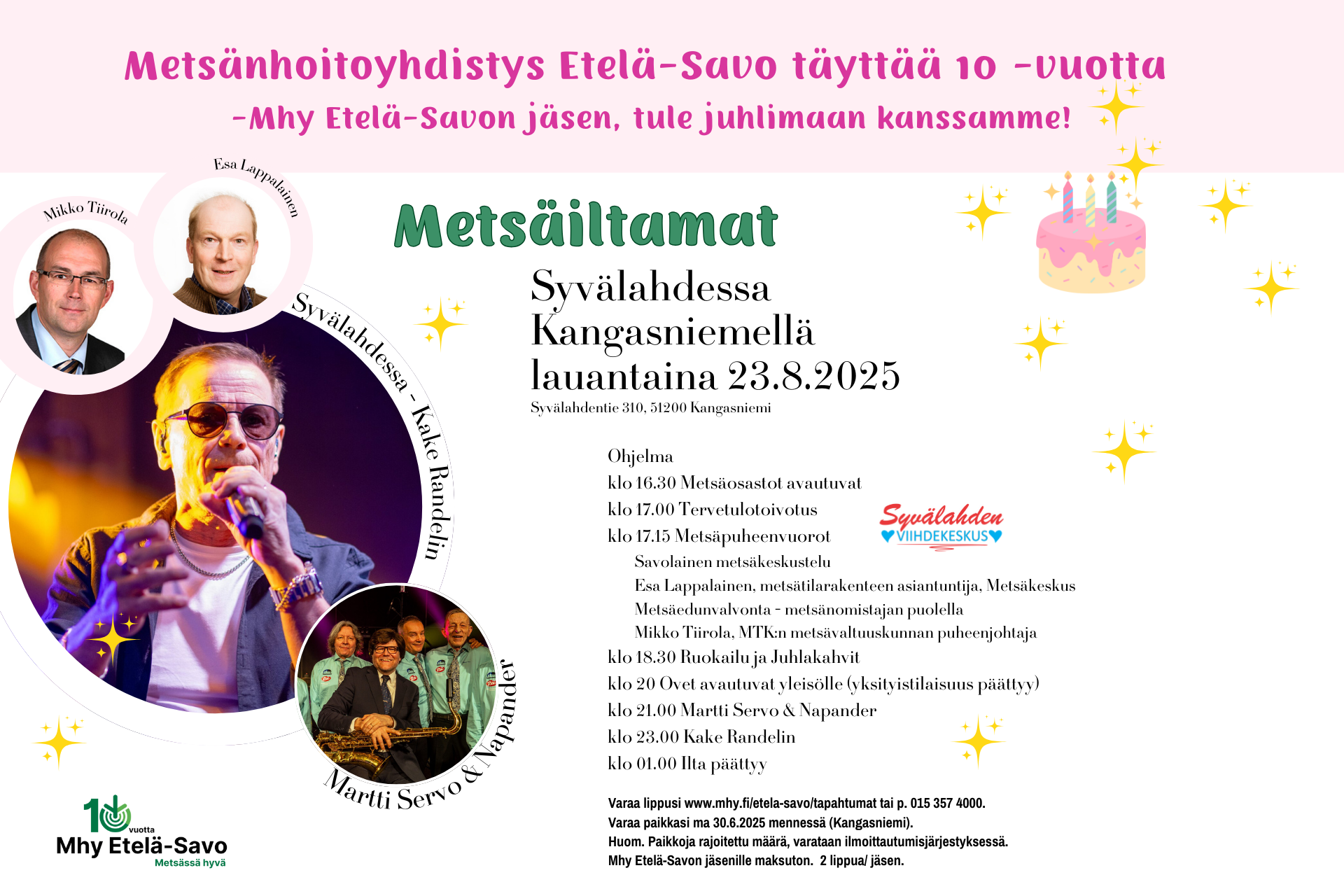 Metsänhoitoyhdistys Etelä-Savo täyttää 10 vuotta - Metsäiltamat Kangasniemellä