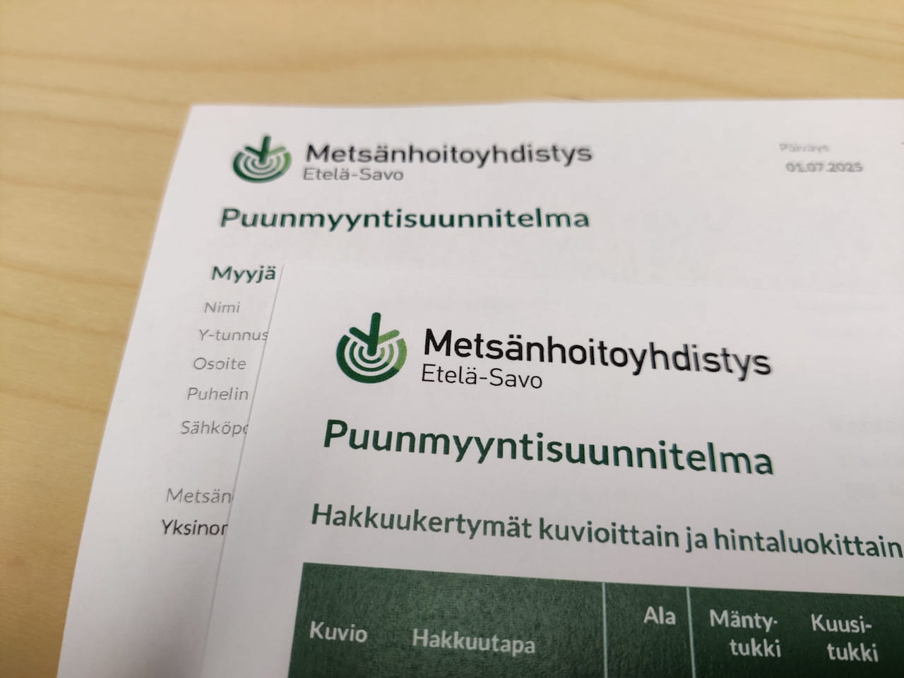 Puunmyyntisuunnitelma kannattaa olla aina tehtynä!