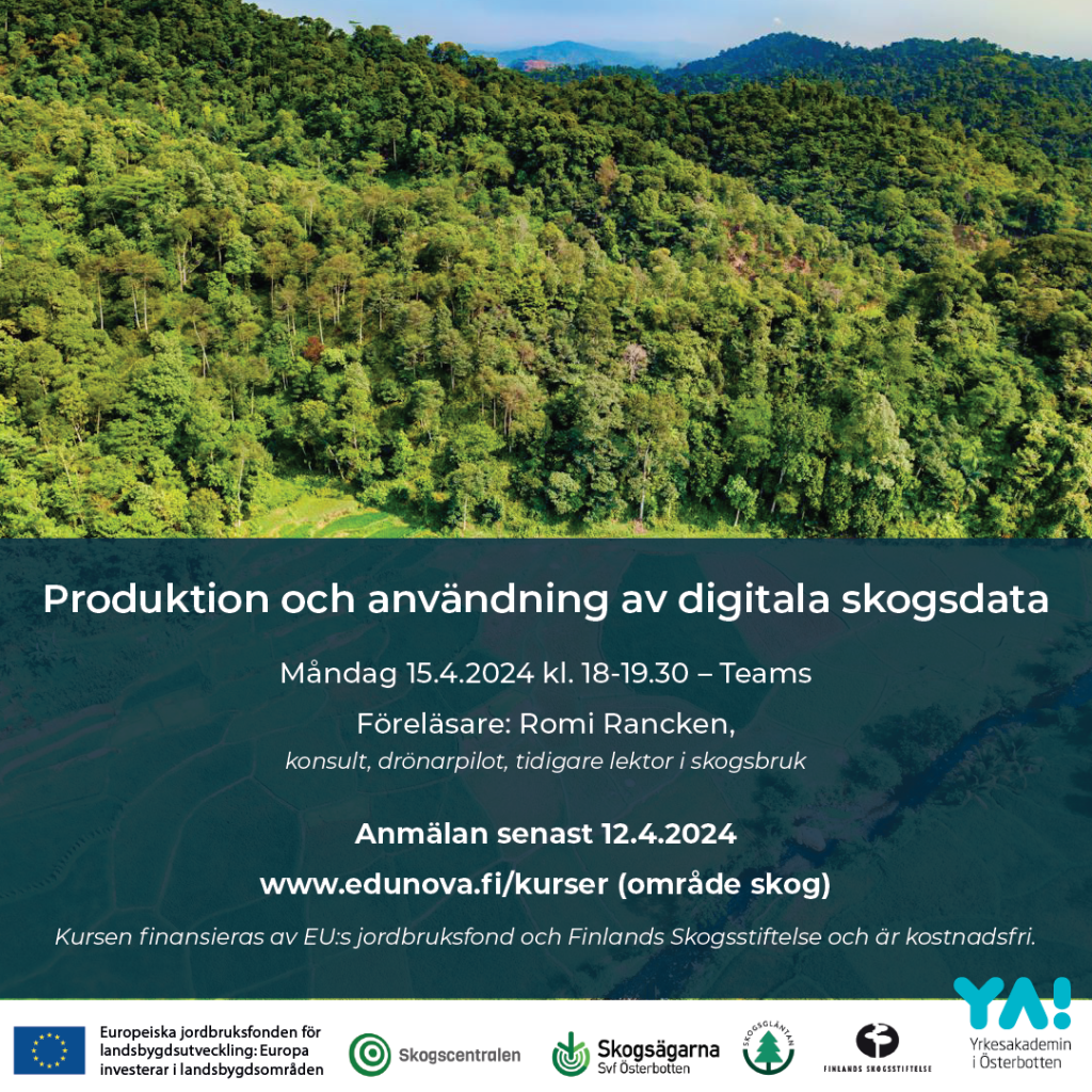 Kurs: produktion och användning av digitala skogsdata
